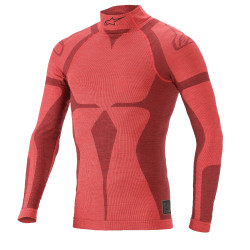 Maglia ignifuga a maniche lunghe omologata FIA ALPINESTARS ZX EVO V2, rosso/rosso scuro