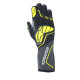 Guanti da gara omologati FIA Alpinestars Tech-1 ZX V4 (cuciture esterne), grigio/nero/giallo fluo