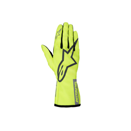 Guanti Guanti da karting Alpinestars Tech-1 K Race V2 Pure (cuciture interne), giallo fluo/grigio | race-shop.it
