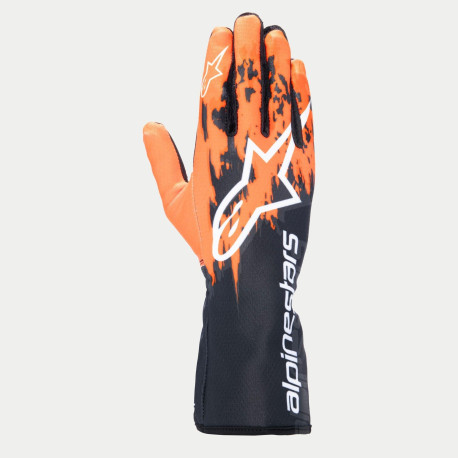 Guanti Guanti da gara Alpinestars Tech-1 K V3 con FIA, Nero/Arancione/Bianco | race-shop.it