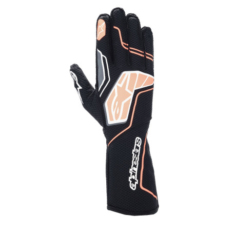 Guanti Guanti da gara Alpinestars Tech-1 KX V4 con FIA, Nero/Arancione Fluo | race-shop.it