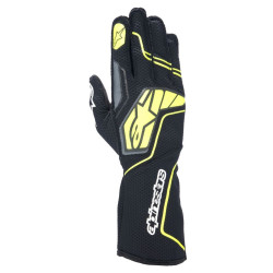 Guanti da karting omologati FIA Alpinestars Tech-1 KX V4 (cuciture esterne), grigio/nero/giallo fluo