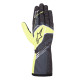 Guanti da karting Alpinestars Tech-1 K Race V2 Corporate (cuciture interne), antracite/giallo fluo