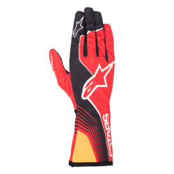 Guanti da gara Alpinestars Tech-1 K Race V2 Future, Rosso/Mandarino