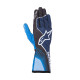Guanti da karting per bambini Alpinestars Tech-1 K Race S V2 Future (cuciture interne), blu navy/nero