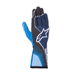 Guanti da karting per bambini Alpinestars Tech-1 K Race S V2 Future (cuciture interne), blu navy/nero