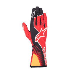 Guanti da karting per bambini Alpinestars Tech-1 K Race S V2 Future (cuciture interne), rosso/mandarino