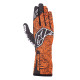 Guanti da karting Alpinestars Tech-1 K Race V2 Vertical (cuciture interne), arancione fluo