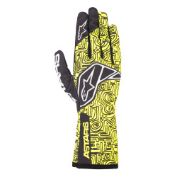 Guanti da gara Alpinestars Tech-1 K Race V2 Vertical, Giallo Fluo