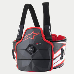 Alipnestars AK-1 Kart Body Protector (FIA 8870-2018), Nero/Bianco/Rosso