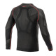 Abbigliamento intimo Alpinestars Ride Tech V2 Top intimo a maniche lunghe per estate, Nero/Rosso | race-shop.it