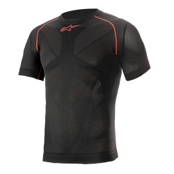 Maglia da karting a maniche corte ALPINESTARS RIDE TECH V2, nero/rosso