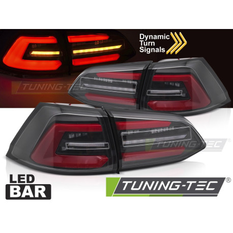 Fari FARI posteriori LED NERI con sequenza rossa compatibili con VW GOLF 7 17-19 SW | race-shop.it