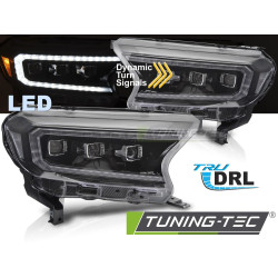 FARI LED NERI compatibili con FORD RANGER V 16-22