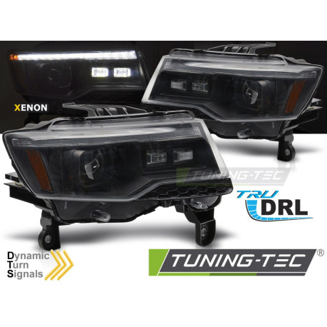 Fari CHRYSLER JEEP GRAND CHEROKEE 14-21 LUCE TUBO NERI SEQ HID | race-shop.it