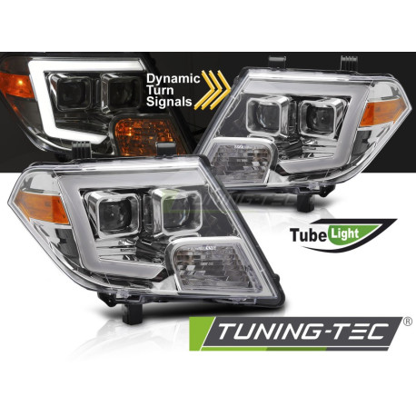 Fari NISSAN NAVARA FRONTIER 10-14 LUCI TUBOLARI CROMATI | race-shop.it