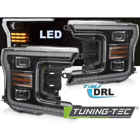 Fari FARI LED NERI DRL compatibili con FORD F150 MK13 17-20 | race-shop.it