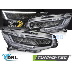FARI ANTERIORI FULL LED NERI compatibili con HONDA CIVIC X 16-21