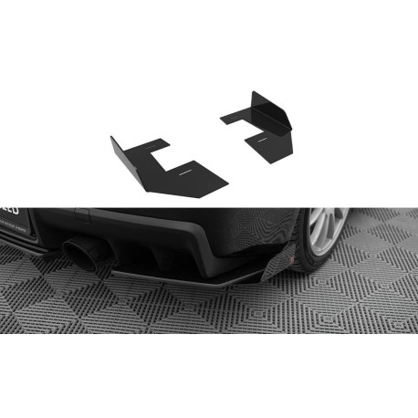 Body kit e accessori visivi MAXTON DESIGN alette laterali posteriori per Mitsubishi Lancer EVO X, nero lucido | race-shop.it