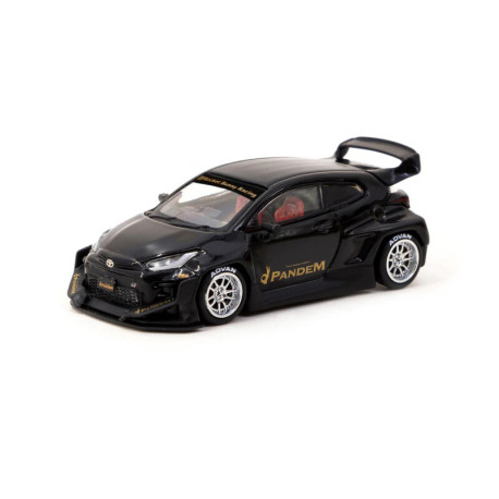Modelli dell'auto Tarmac Works 1/64 - Pandem Toyota Yaris | Black | race-shop.it