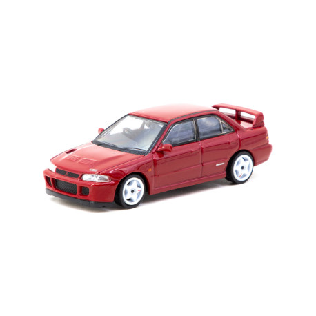 Modelli dell'auto Tarmac Works 1/64 - Mitsubishi Lancer GSR Evolution II | Rouge + Cartes à Collectionner | race-shop.it