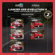Modelli dell'auto Tarmac Works 1/64 - Mitsubishi Lancer GSR Evolution II | Rouge + Cartes à Collectionner | race-shop.it