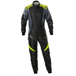 FIA tuta da gara OMP KS-2X ART, nero/giallo fluo