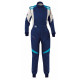 Tuta da corsa omologata FIA OMP FIRST EVO ELLE my2025, blu navy/tiffany