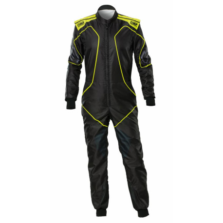 Tute Tuta da karting omologata CIK-FIA OMP KS-3X ART STYLE2, nero/fluo/giallo | race-shop.it