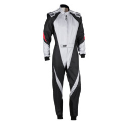 Tuta da karting per bambini omologata CIK-FIA OMP KS-3X, grigio/nero