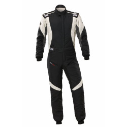 Tuta da corsa omologata FIA OMP FIRST EVO my2025, nero/bianco