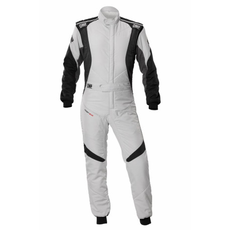 Tute Tuta da corsa omologata FIA OMP FIRST EVO my2025, grigio/nero | race-shop.it