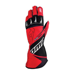 Guanti da karting OMP KS-2R (cuciture esterne), rosso/nero