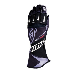 Guanti da karting OMP KS-2R (cuciture esterne), nero