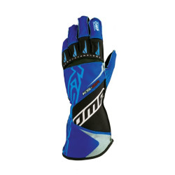Guanti da karting OMP KS-2R (cuciture esterne), blu/bianco