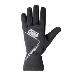 Guanti da karting OMP RAIN-K (cuciture esterne), nero