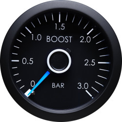 Manometro RACES VW Series - Pressione turbo (3BAR, meccanico) - blu/bianco