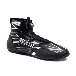 Scarpe da karting omologate FIA Sparco K-RAPID (chiusura rotor), nero/bianco