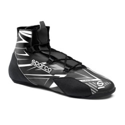 Scarpe da karting omologate FIA Sparco K-RAPID (chiusura con lacci), nero/bianco