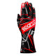 Guanti da karting Sparco K-ROOKIE (cuciture interne), nero/rosso