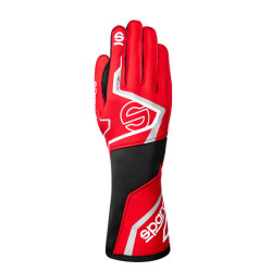Guanti da karting omologati FIA Sparco K-TIDE+ (cuciture esterne), rosso/nero