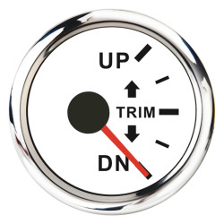 Manometro RACES Marine BIANCO - Indicatore di inclinazione del motore (Trim meter)