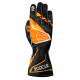 Guanti da karting Sparco K-ATTACK 2025 (cuciture esterne), nero/arancione fluo
