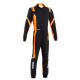 Tuta da gara SPARCO THUNDER K48 ADV con FIA, nero/arancione fluo