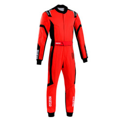 Tuta da karting omologata CIK-FIA SPARCO THUNDER K48 ADV, rosso/nero