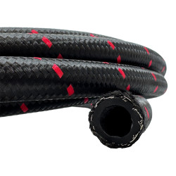 RACES Tubo carburante intrecciato in nylon nero - AN6