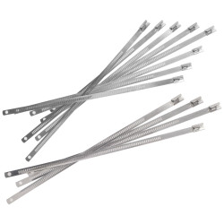 Fascette in acciaio inox Thermotec per nastri termici, 12 pezzi, lunghezza 230 mm