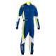 Tuta da gara per bambini SPARCO Kerb Advanced K48 con FIA, blu/giallo fluo