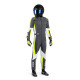 Tute Tuta da karting per bambini omologata CIK-FIA SPARCO Kerb Advanced K48, grigio/fluo/giallo | race-shop.it