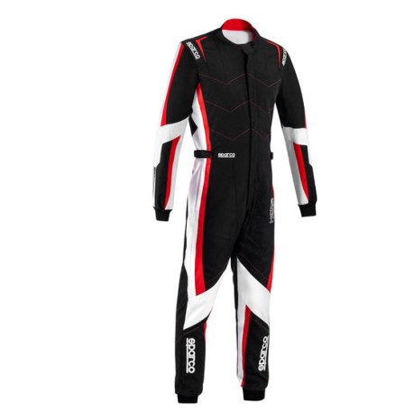 Tute Tuta da karting per bambini omologata CIK-FIA SPARCO Kerb Advanced K48, nero/rosso | race-shop.it